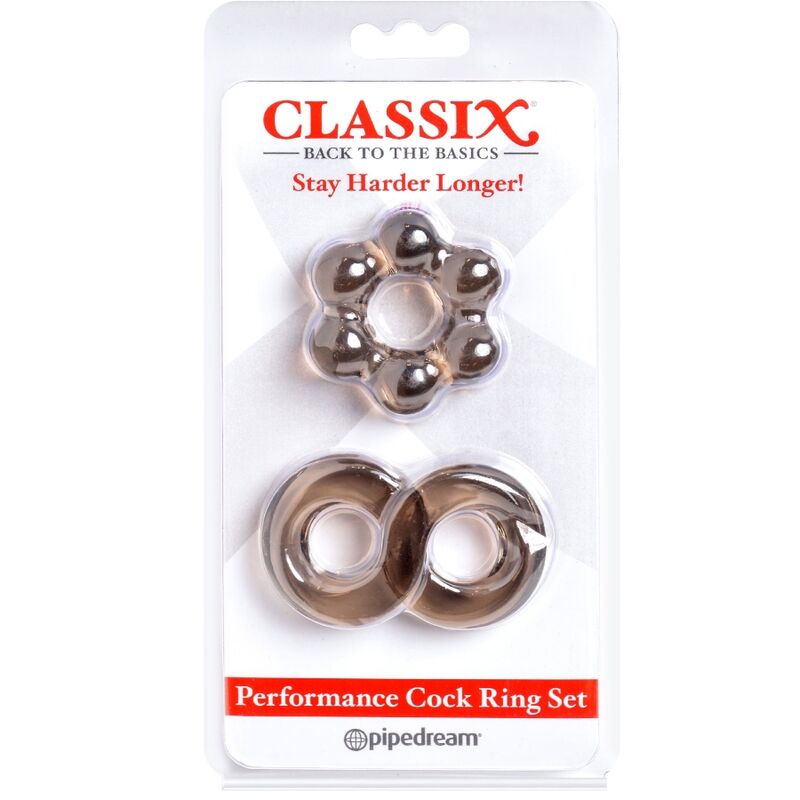 CLASSIX - SET 2 ANILLOS PENE GRIS - Kanerotika SL