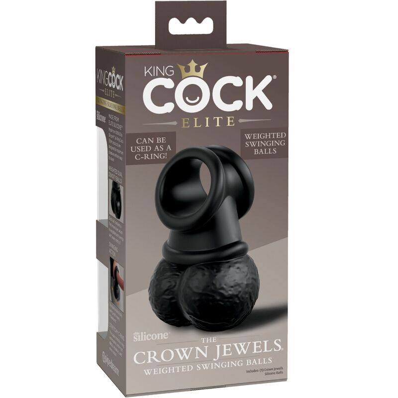 KING COCK - ELITE ANILLO CON TESTICULOS DE SILICONA - Kanerotika SL