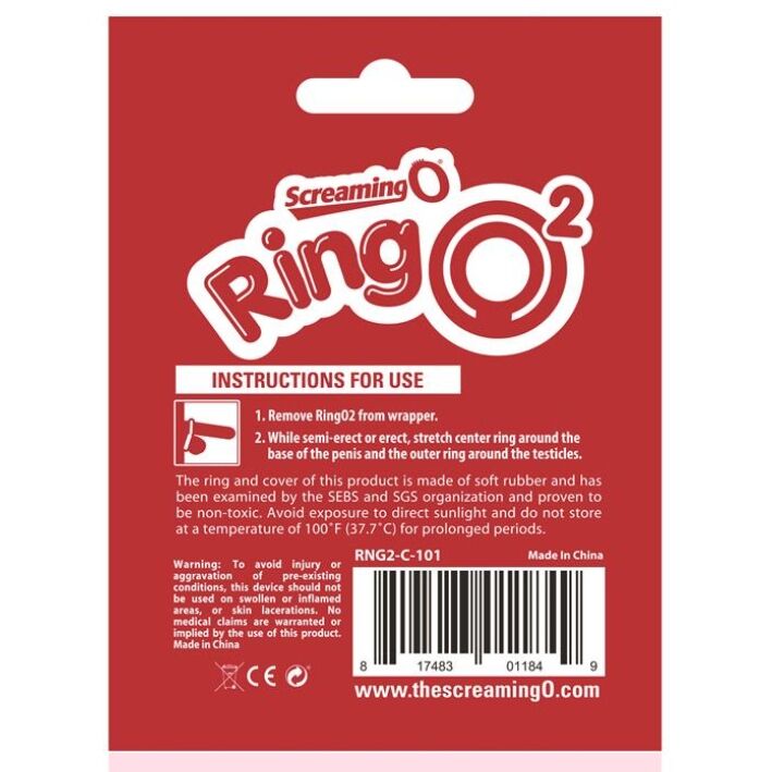 SCREAMING O - ANILLO RINGO 2 TRANSPARENTE - Kanerotika SL