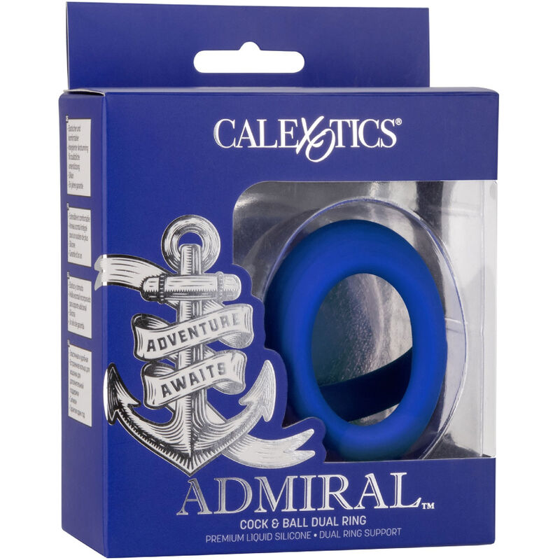 ADMIRAL - COCK BALL DOBLE ANILLO AZUL - Kanerotika SL