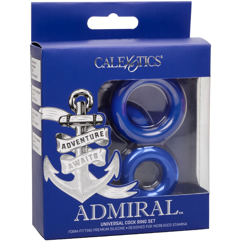 ADMIRAL - SET 3 ANILLOS PARA PENE AZUL - Kanerotika SL