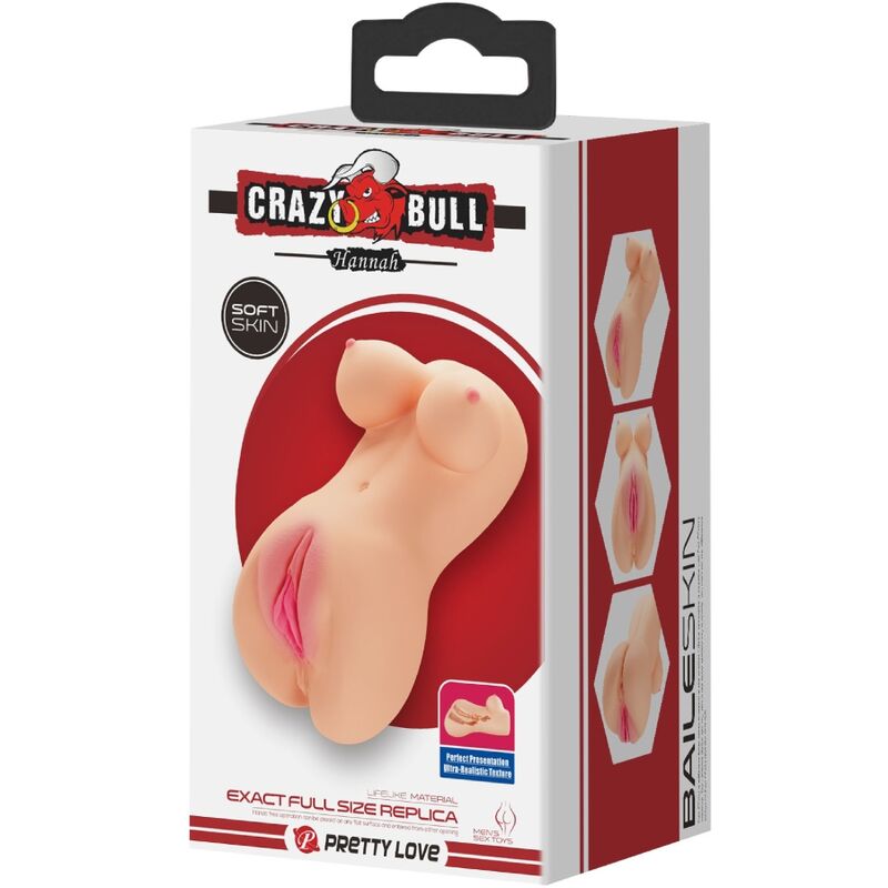 CRAZY BULL - VAGINA Y ANO REALISTICOS VIBRADOR HANNAH - Kanerotika SL