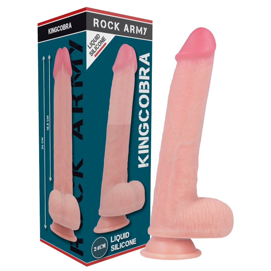 ROCKARMY - LIQUID SILICONE DILDO PREMIUM KINGCOBRA 24 CM -O- 4.77 CM - Kanerotika SL