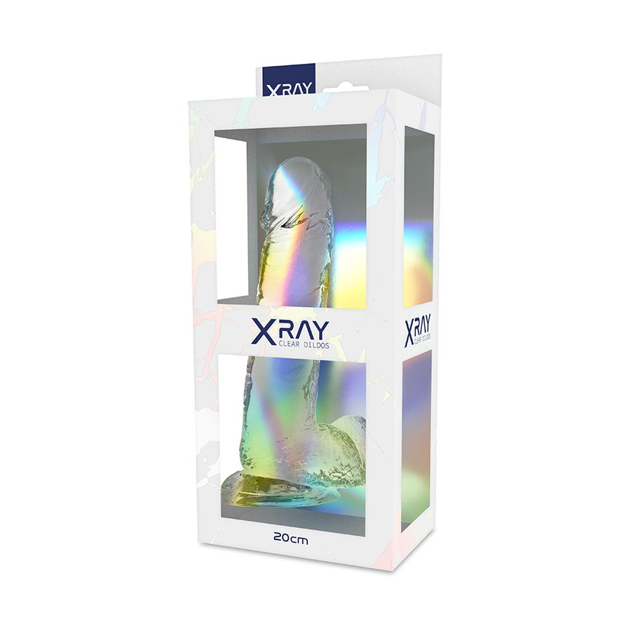 X RAY - CLEAR DILDO REALISTA TRANSPARENTE 20 CM -O- 4.5 CM - Kanerotika SL