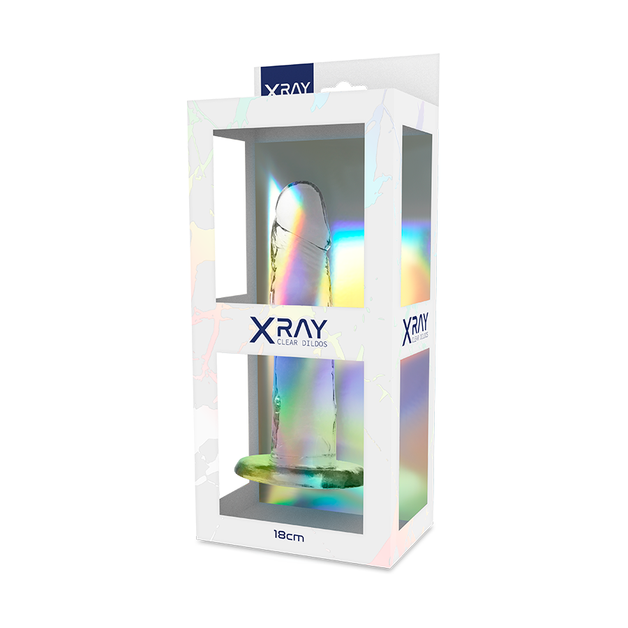 X RAY - CLEAR DILDO TRANSPARENTE 18 CM -O- 4 CM - Kanerotika SL