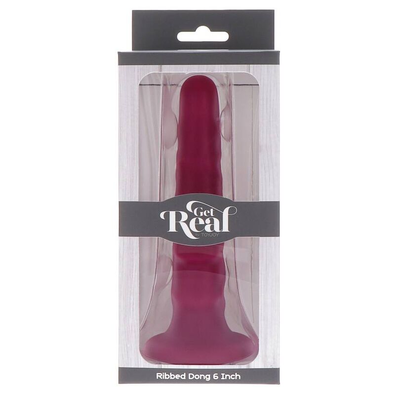 GET REAL - RIBBED DONG 12 CM ROJO - Kanerotika SL