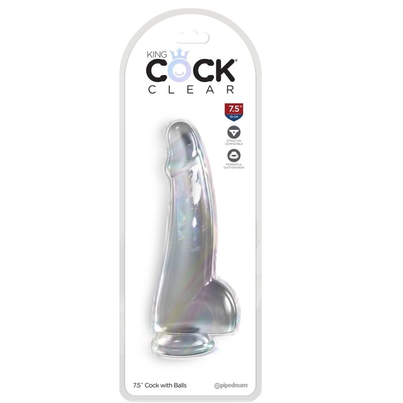 KING COCK - CLEAR DILDO CON TESTICULOS 15.2 CM TRANSPARENTE - Kanerotika SL