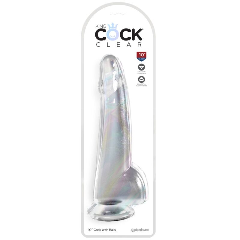 KING COCK - CLEAR DILDO CON TESTICULOS 19 CM TRANSPARENTE - Kanerotika SL