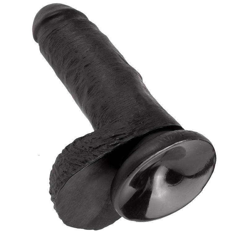 KING COCK - 7 PENE REALISTICO NEGRO 17.8 CM - Kanerotika SL