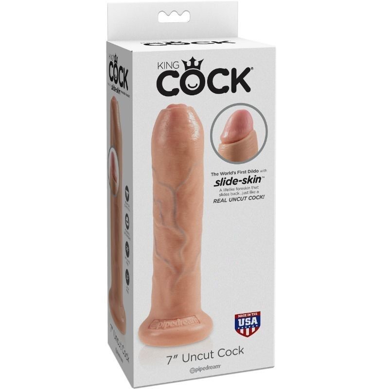 KING COCK - DILDO REALISTICO UNCUT NATURAL 21 CM - Kanerotika SL