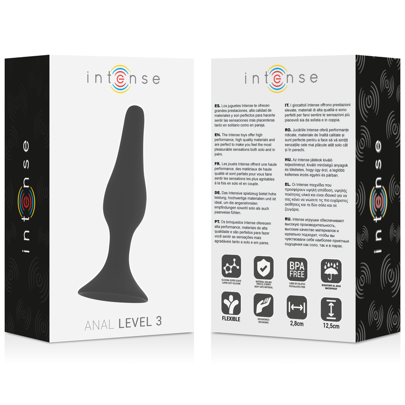 INTENSE - ANAL LEVEL 3 12.5CM NEGRO - Kanerotika SL