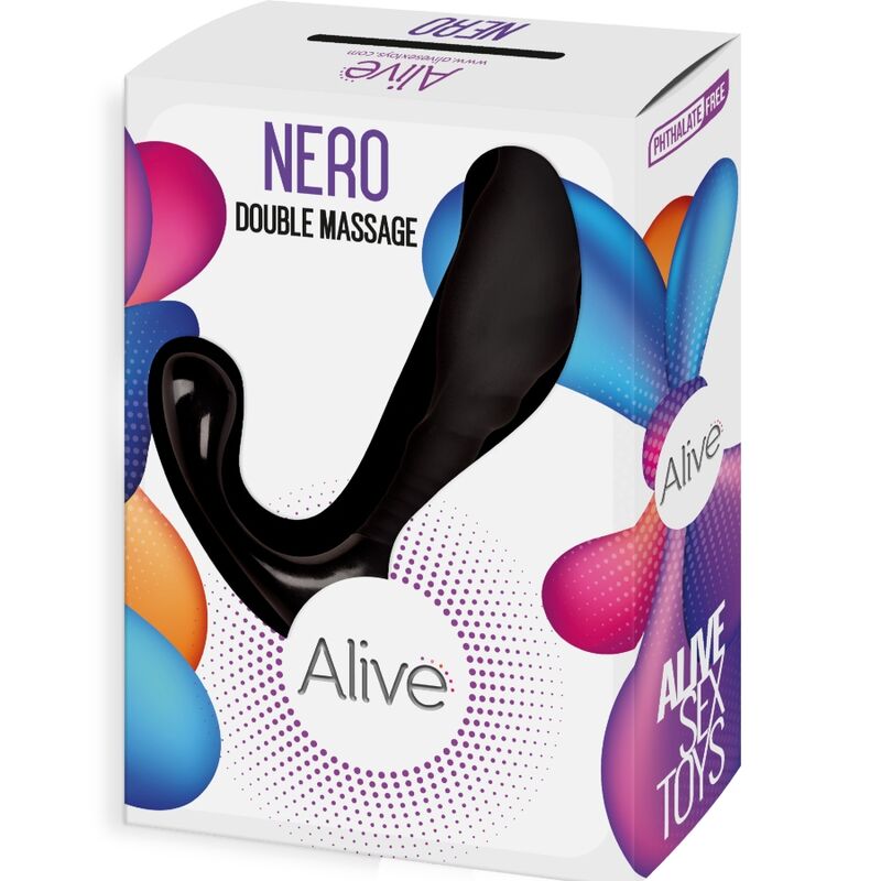 ALIVE - NERO DOBLE MASAJEADOR ANAL & PROSTATICO - Kanerotika SL