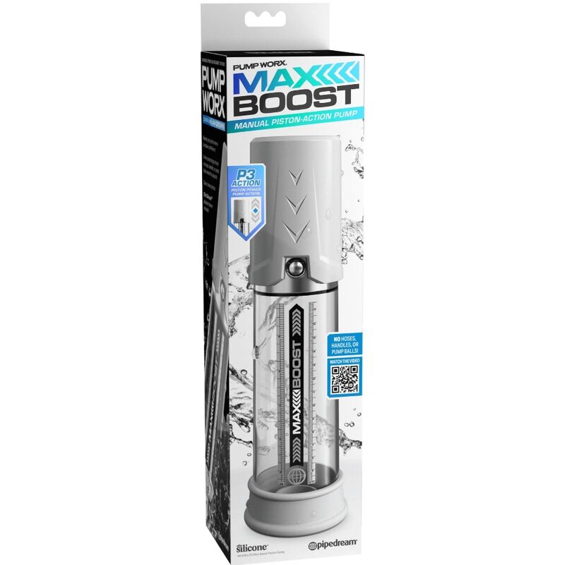 PUMP WORX - BOMBA DE ERECCION MAX BOOST BLANCO - Kanerotika SL