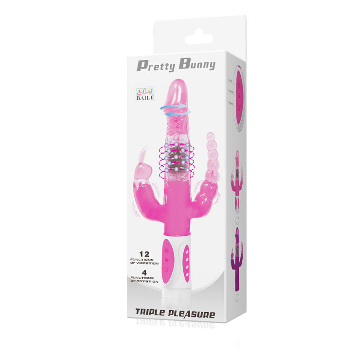 BAILE - PRETTY BUNNY TRIPLE VIBRADOR ROTADOR - Kanerotika SL