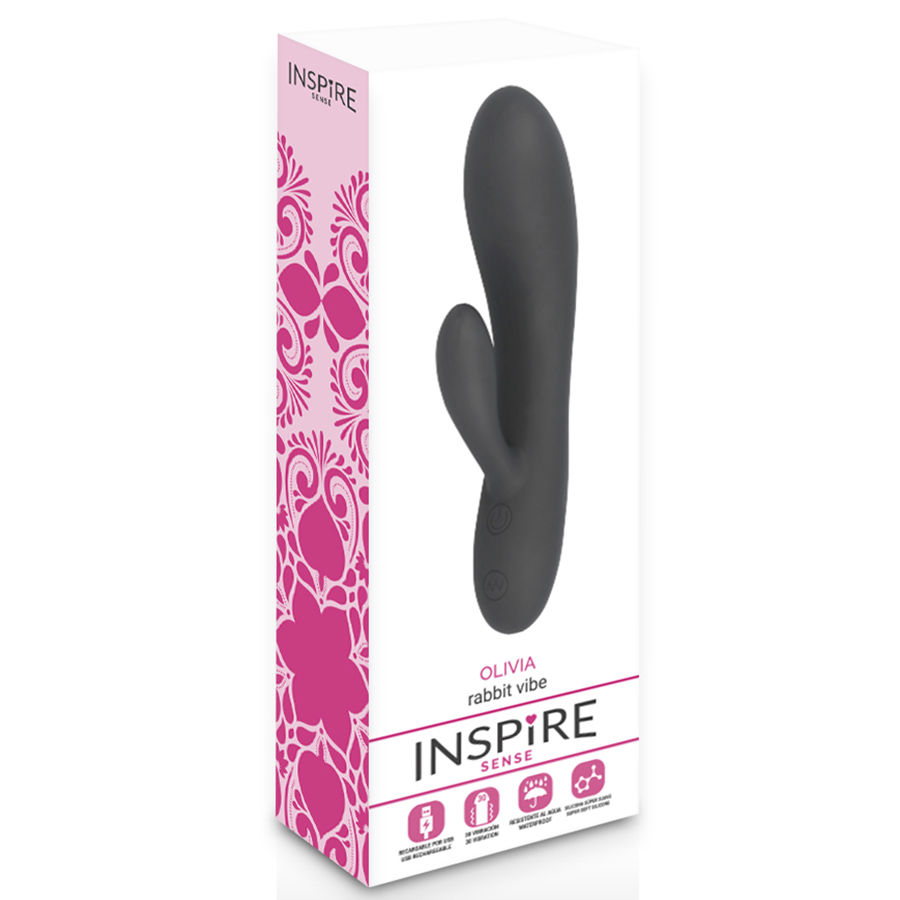 INSPIRE SENSE - OLIVIA VIBRADOR RABBIT NEGRO - Kanerotika SL