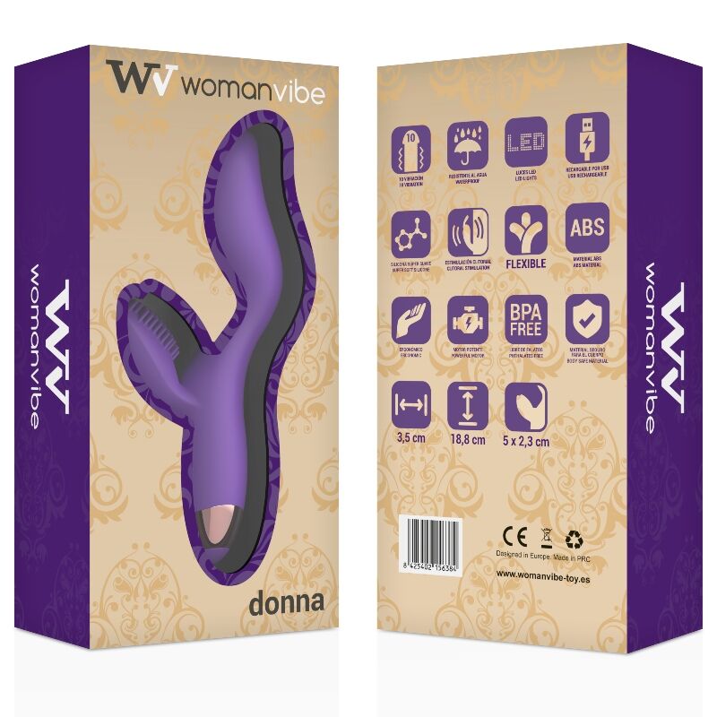 WOMANVIBE - DONNA VIBRADOR SILICONA RECARGABLE - Kanerotika SL