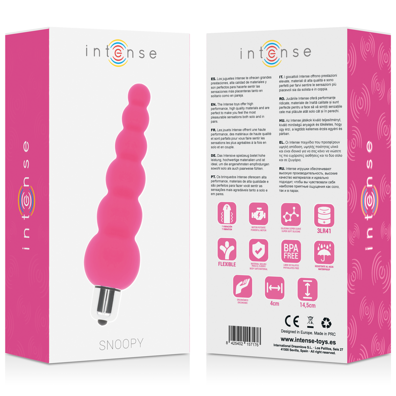 INTENSE - SNOOPY 7 SPEEDS SILICONE ROSA INTENSO - Kanerotika SL