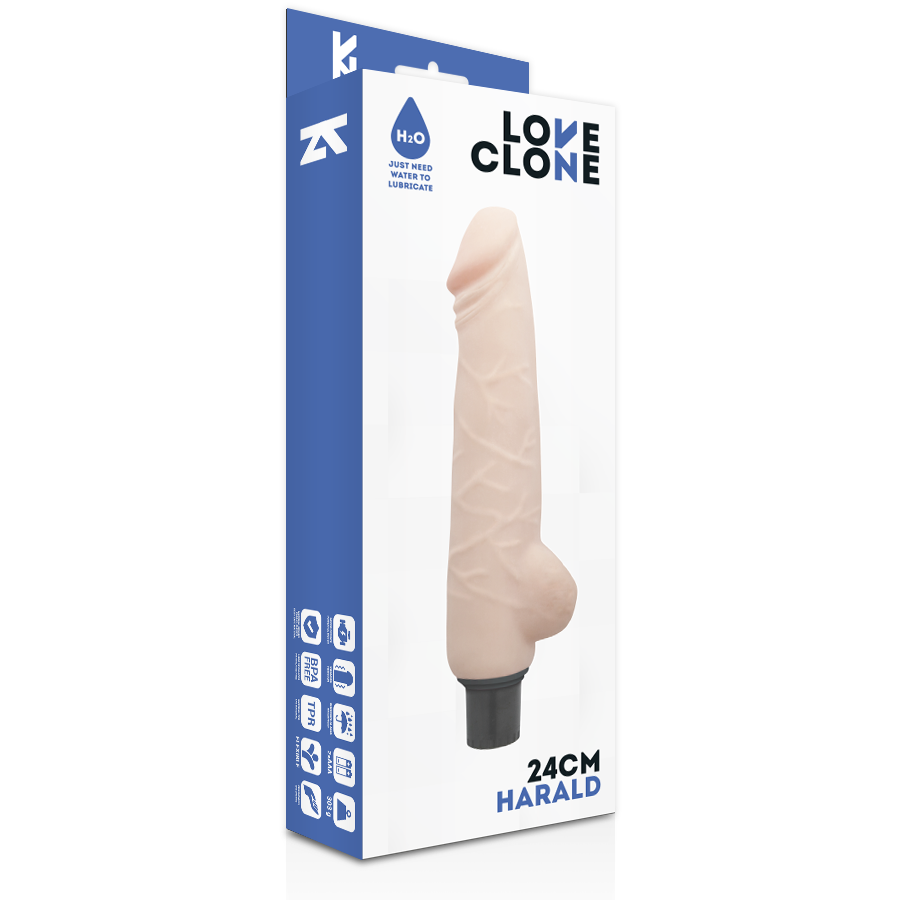 LOVECLONE - HARALD SELF LUBRICATION VIBRADOR 24 CM -O- 4 CM - Kanerotika SL