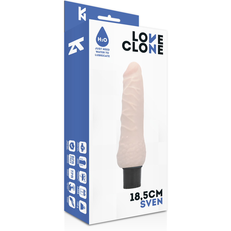 LOVECLONE - SVEN SELF LUBRICATION VIBRADOR 18.5 CM -O- 3.3 CM - Kanerotika SL