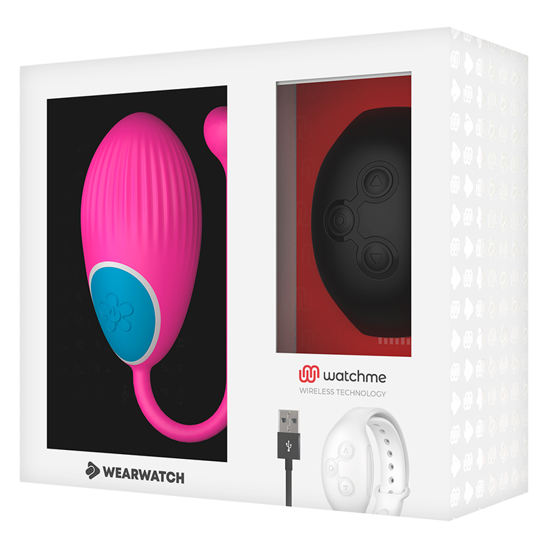 WEARWATCH - HUEVO CONTROL REMOTO TECHNOLOGY WATCHME FUCSIA / AZABACHE - Kanerotika SL