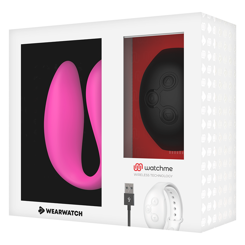 WEARWATCH - VIBRADOR DUAL TECHNOLOGY WATCHME FUCSIA /AZABACHE - Kanerotika SL