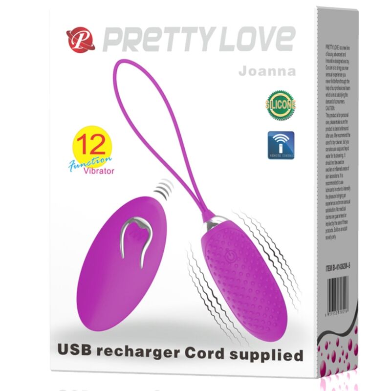 PRETTY LOVE - JOANNA HUEVO VIBRADOR CONTROL REMOTO 12 MODOS - Kanerotika SL