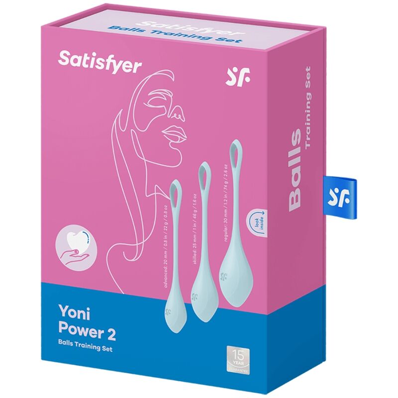 SATISFYER - YONI POWER 2 KIT DE ENTRENAMIENTO AZUL - Kanerotika SL