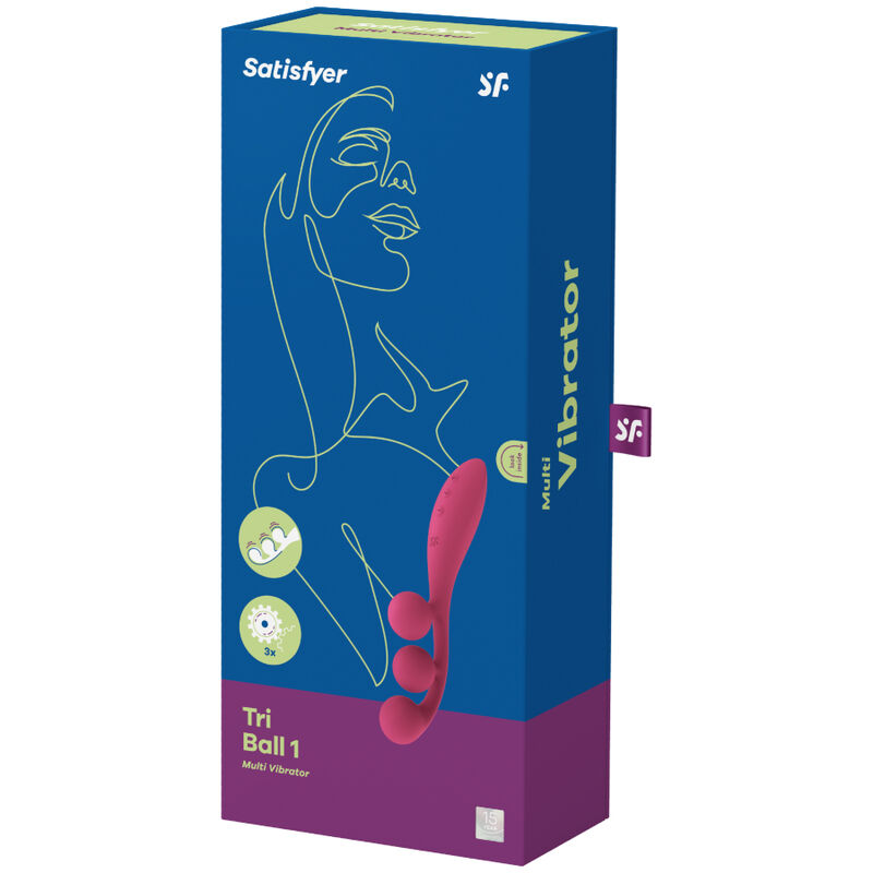 SATISFYER - TRI BALL 1 MULTI VIBRADOR ROJO - Kanerotika SL