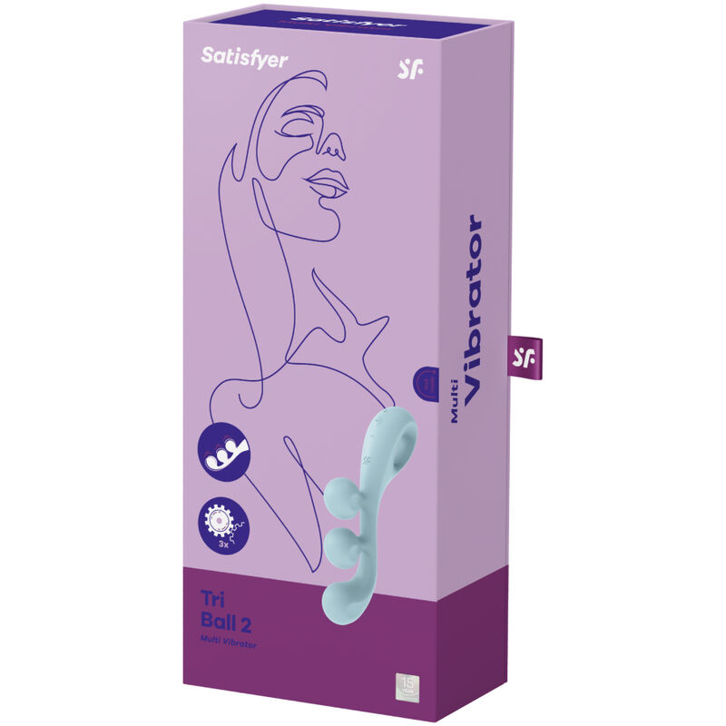 SATISFYER - TRI BALL 2 MULTI VIBRADOR AZUL - Kanerotika SL