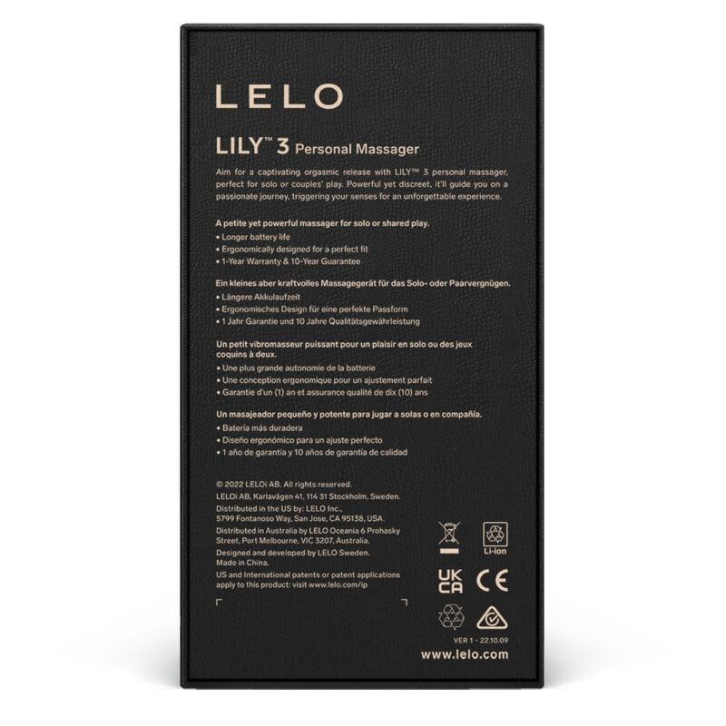 LELO - LILY 3 MASAJEADOR PERSONAL - VERDE AGUA - Kanerotika SL