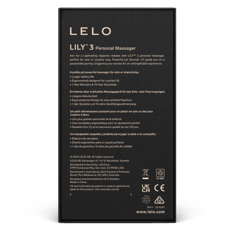 LELO - LILY 3 MASAJEADOR PERSONAL - LILA - Kanerotika SL