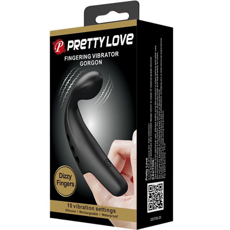 PRETTY LOVE - DEDAL VIBRADOR GORGON NEGRO - Kanerotika SL