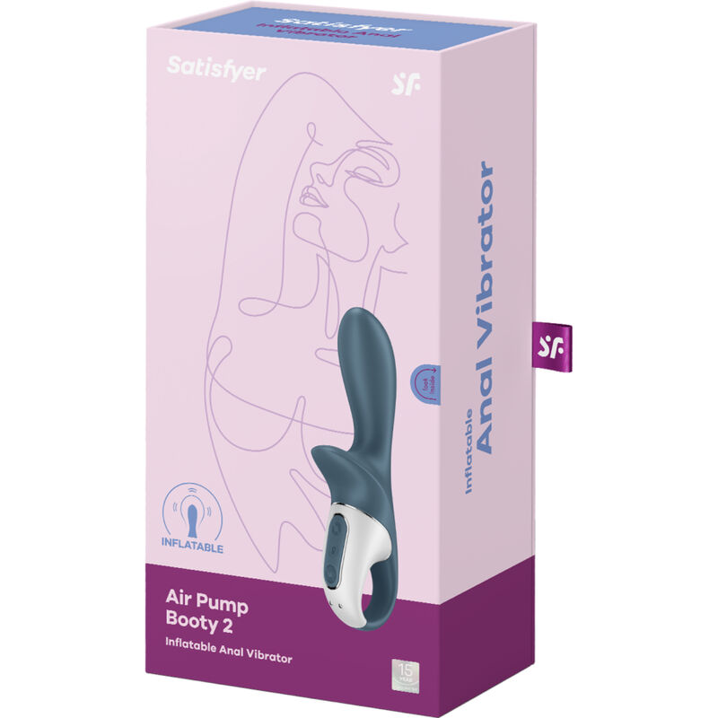 SATISFYER - AIR PUMP BOOTY 2 GRIS OSCURO - Kanerotika SL