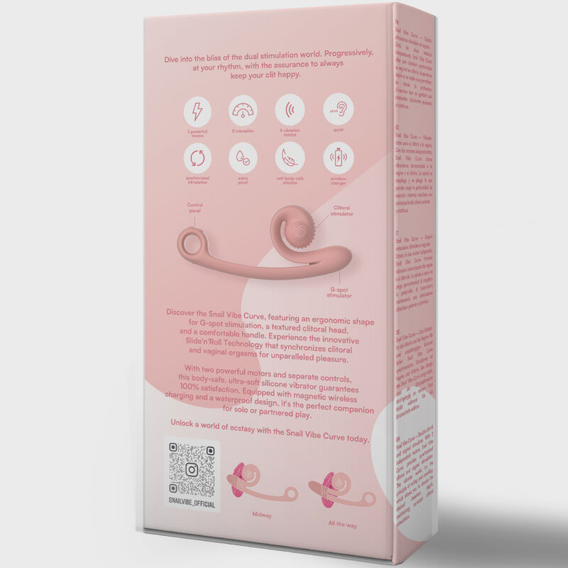 SNAIL VIBE - CURVE VIBRADOR NARANJA - Kanerotika SL