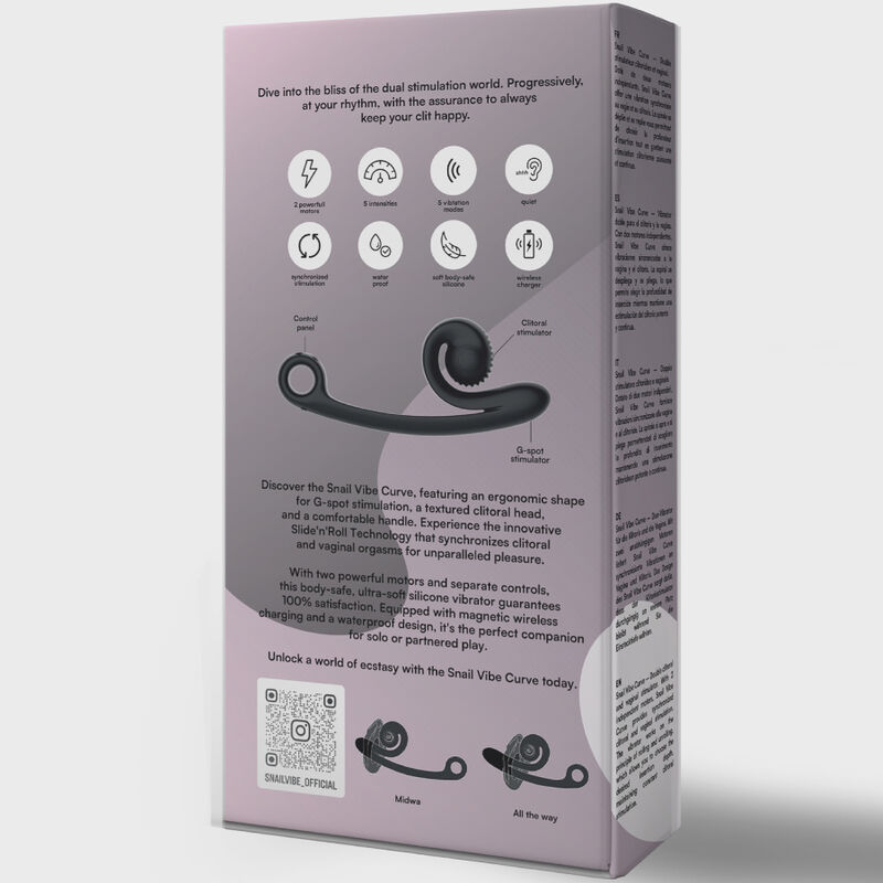 SNAIL VIBE - CURVE VIBRADOR NEGRO - Kanerotika SL