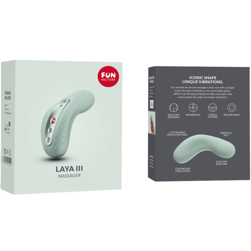 FUN FACTORY - LAYA III VIBRADOR LAY-ON CLITORIS RECARGABLE VERDE - Kanerotika SL