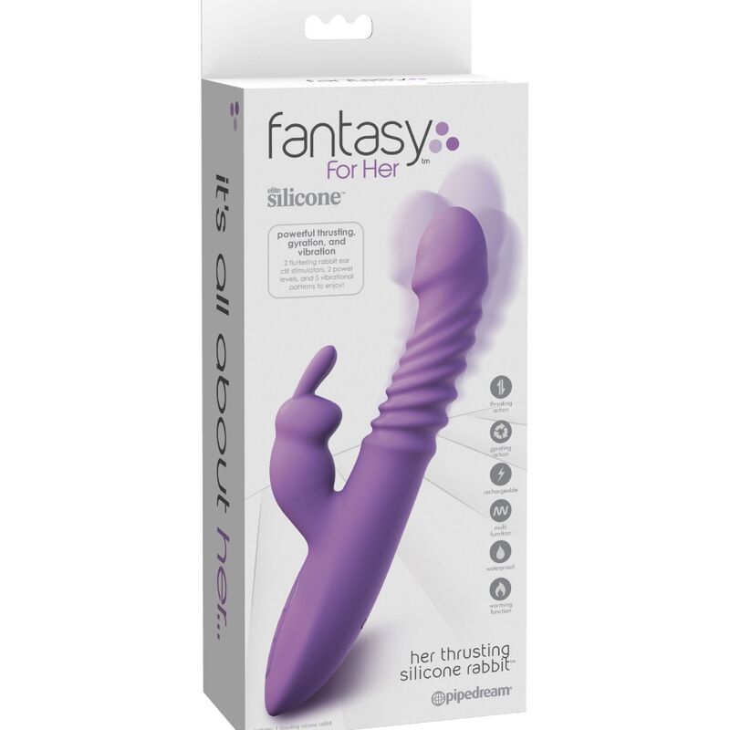 FANTASY FOR HER - ESTIMULADOR CLITORIS RABBIT CON FUNCION CALOR OSCILACION Y VIBRACION VIOLETA - Kanerotika SL