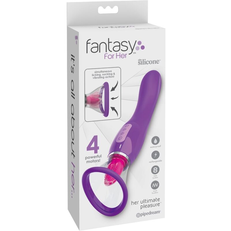 FANTASY FOR HER - SUCCIONADOR CLITORIS LENGUA ESTIMULADORA VIOLETA - Kanerotika SL