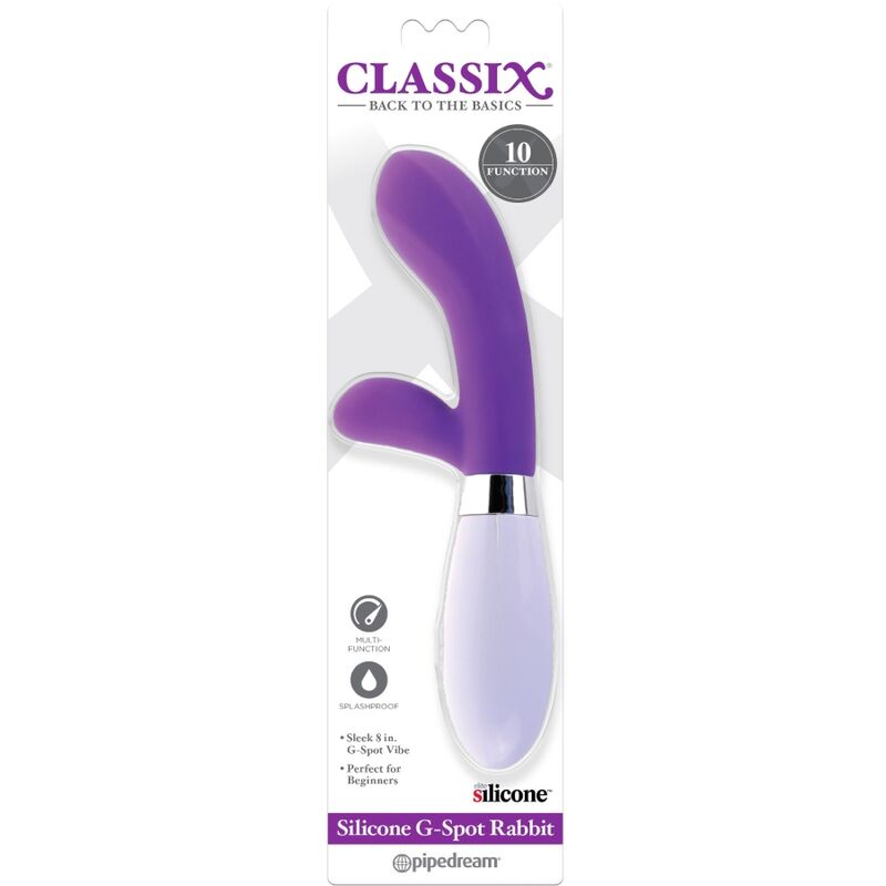 CLASSIX - VIBRADOR RABBIT PUNTO G SILICONA MORADO - Kanerotika SL