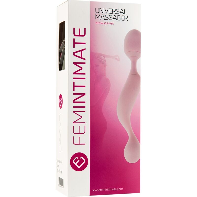 FEMINTIMATE - MASAJEADOR UNIVERSAL VIBRADOR SILICONA ROSA - Kanerotika SL