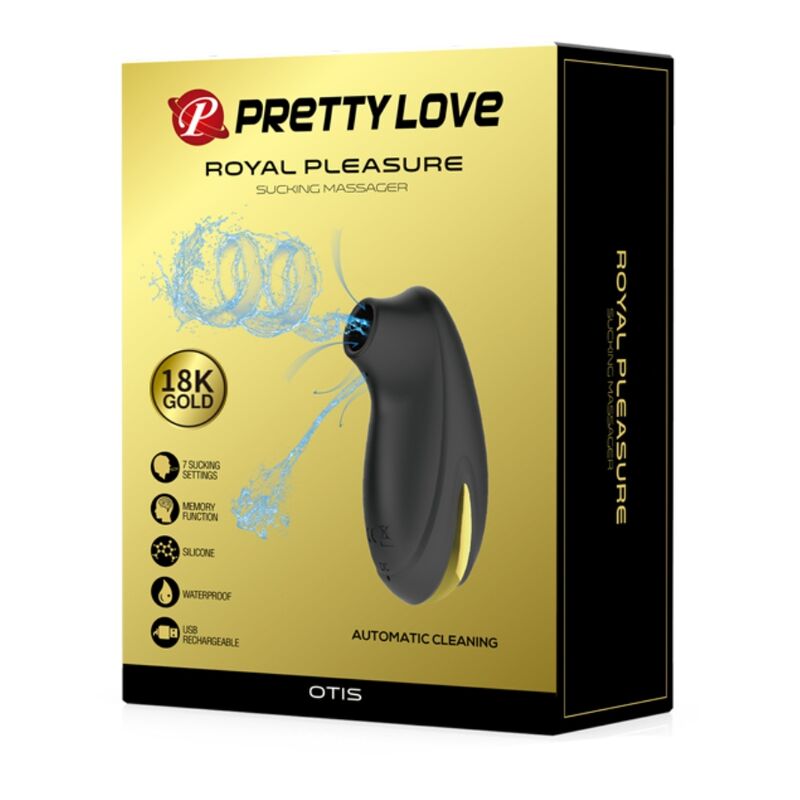 PRETTY LOVE - SUCCIONADOR-MASAJEADOR DE LUJO RECARGABLE NEGRO - Kanerotika SL