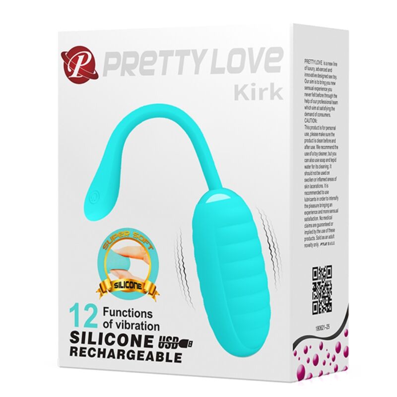 PRETTY LOVE - KIRK HUEVO VIBRADOR RECARGABLE VERDE CLARO - Kanerotika SL