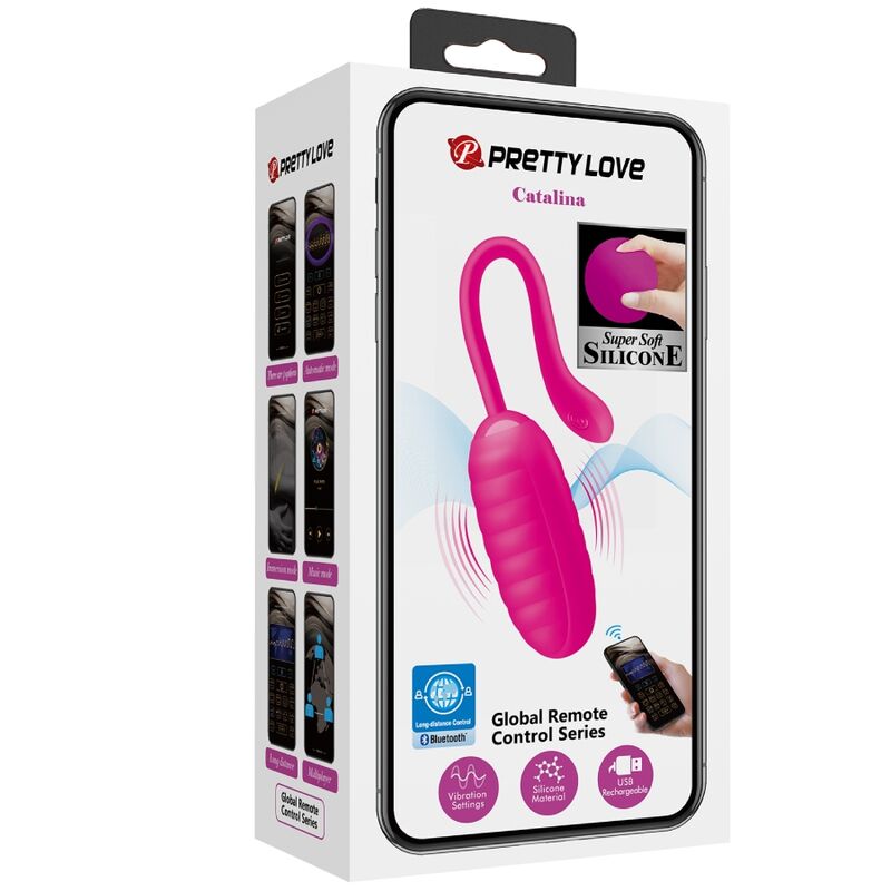 PRETTY LOVE - CATALINA HUEVO VIBRADOR RECARGABLE ROSA - Kanerotika SL