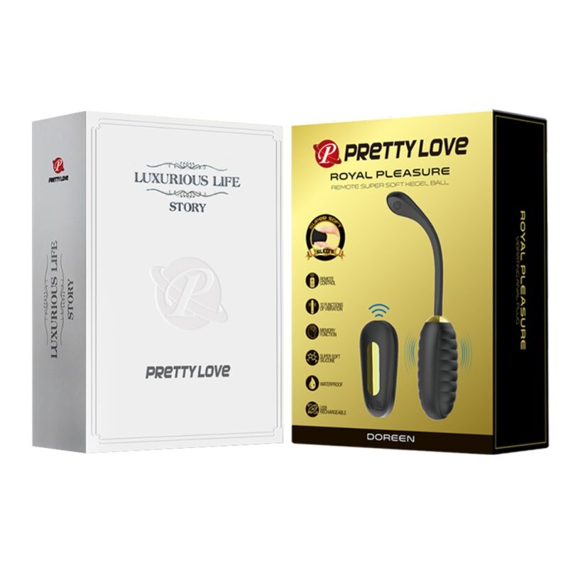 PRETTY LOVE - DOREEN HUEVO VIBRADOR DE LUJO RECARGABLE NEGRO - Kanerotika SL