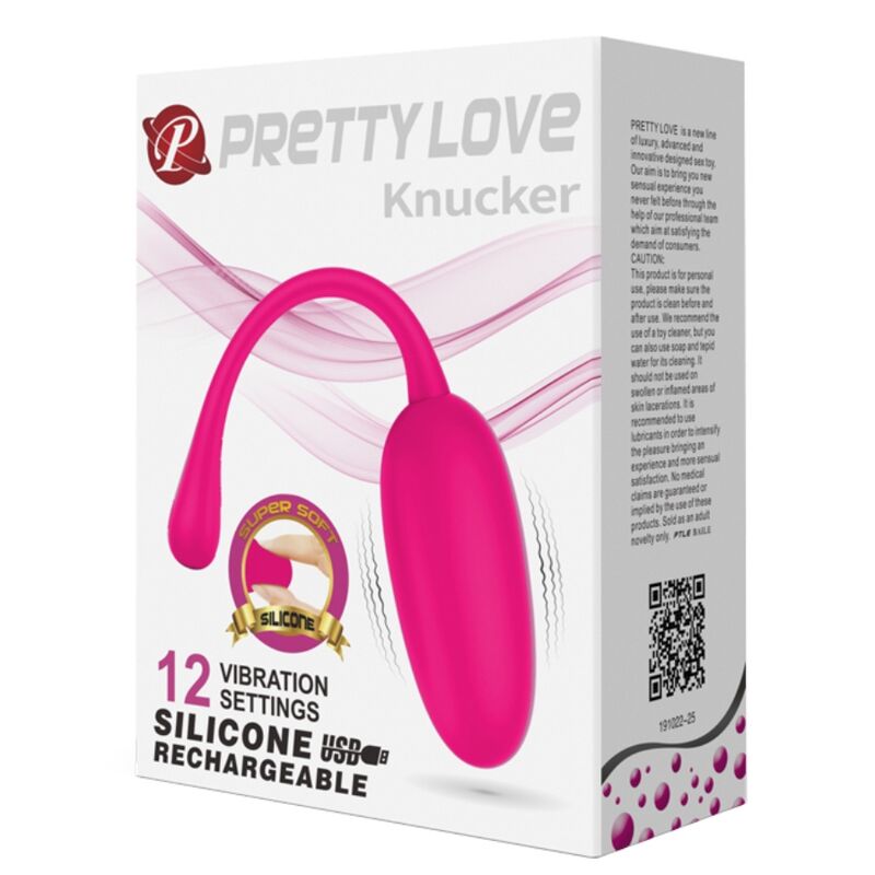 PRETTY LOVE - KNUCKER HUEVO VIBRADOR RECARGABLE ROSA - Kanerotika SL