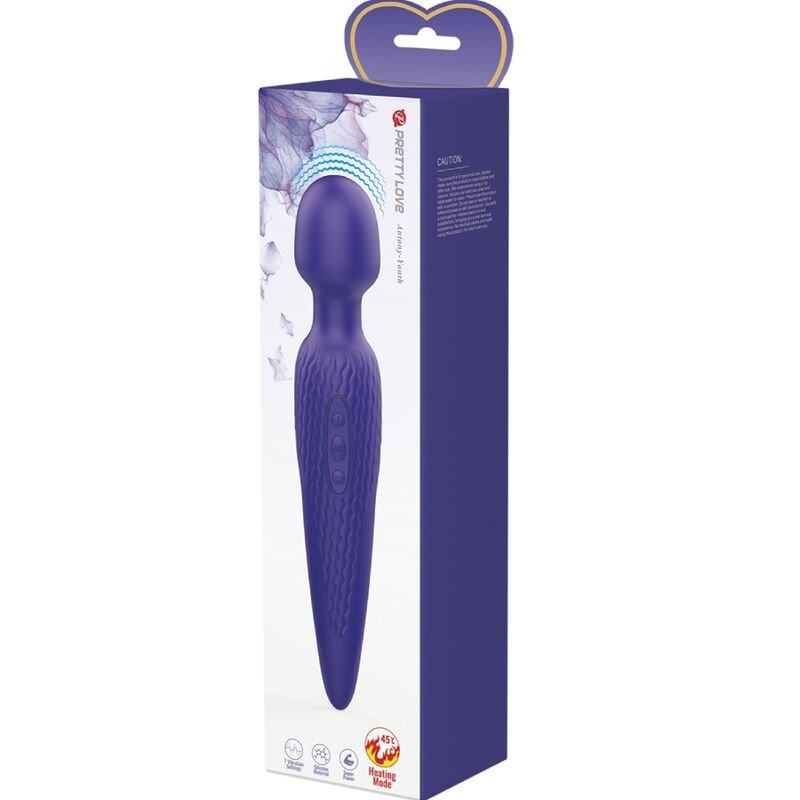 PRETTY LOVE - ANTONY YOUTH VIBRADOR WAND EFECTO CALOR VIOLETA - Kanerotika SL