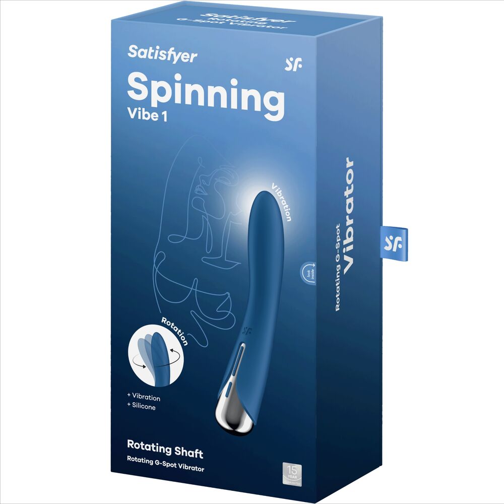 SATISFYER - SPINNING VIBE 1 VIBRADOR ROTADOR G-SPOT AZUL - Kanerotika SL