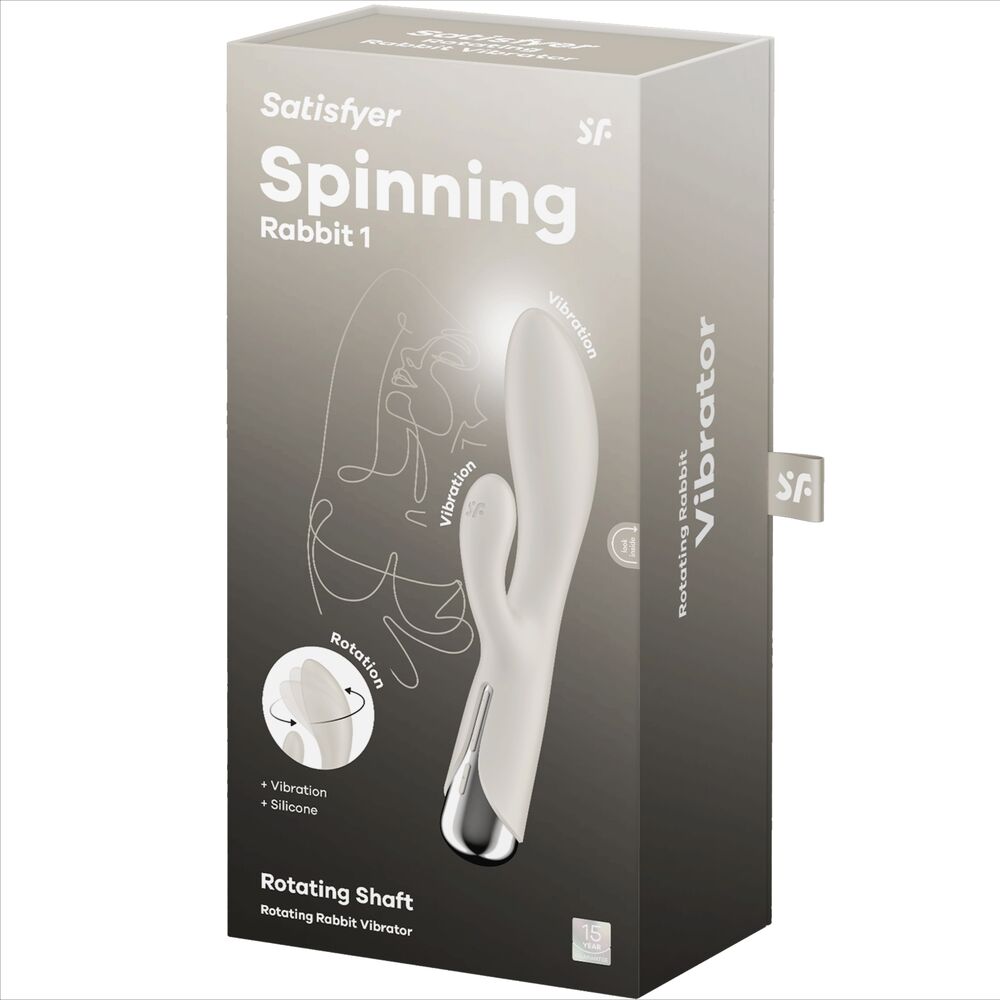 SATISFYER - SPINNING RABBIT 1 ESTIMULACION CLITORIS Y PUNTO G BEIGE - Kanerotika SL