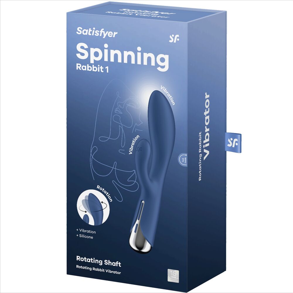 SATISFYER - SPINNING RABBIT 1 ESTIMULACION CLITORIS Y PUNTO G AZUL - Kanerotika SL