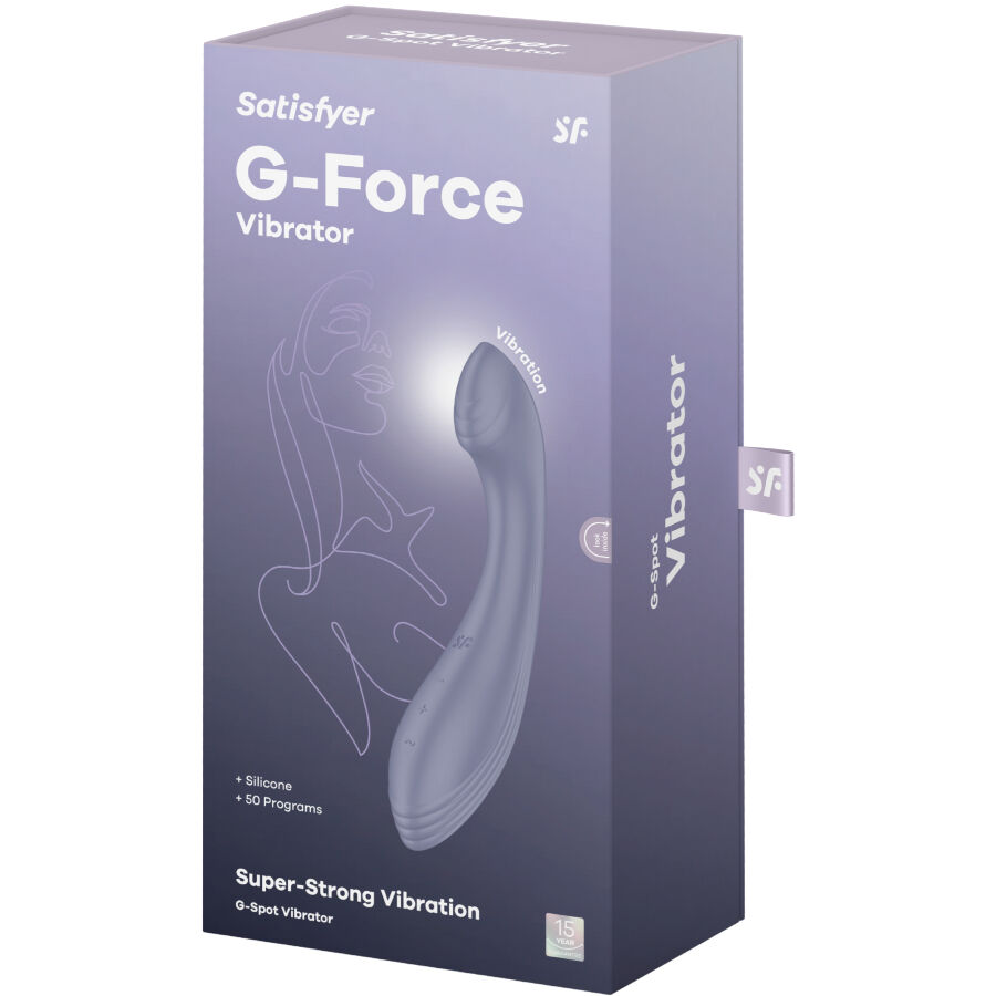 SATISFYER - G-FORCE ESTIMULADOR VIBRADOR PUNTO G MORADO - Kanerotika SL